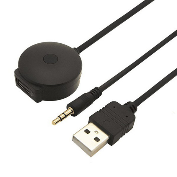 Freeshipping USB & 3.5mm AUX to Bluetooth Audio Aux & USB Female Adapter Cable For Car BMW & Mini Cooper CY917-CN