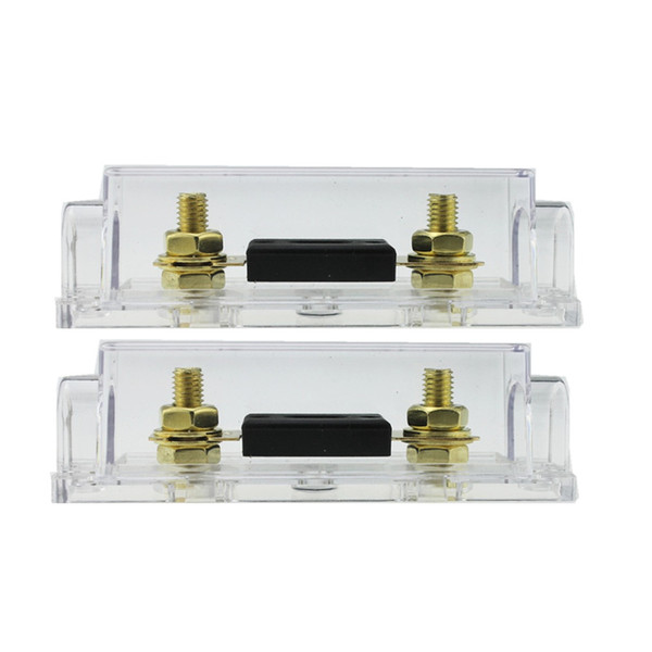 2 PCS 30A 60A 100A 200A 250A Large fork type In-Line ANL Fuse with 2 pcs ANL Fuse holder for car boat