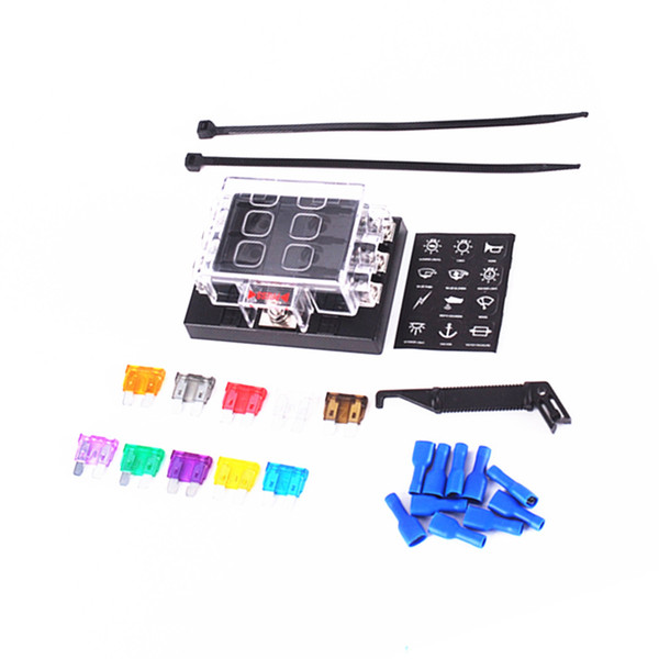 Car DC 32V 8 way 10 way 12 Way Terminals Circuit ATC ATO Auto Blade Fuse Box Block Holder with fuse & fuse puller and connectors