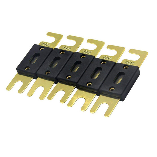 ZOOKOTO hot sale 5 Pack ANL Fuses 100Amp Gold Plated Fuse for car audio wiring systems