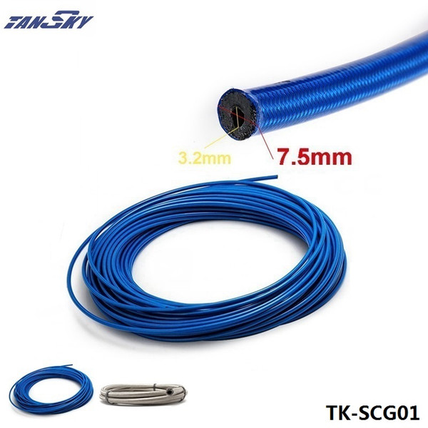 50M Braided Stainless Steel Hydraulic Brake Fuel Line Hose Rubber Covered Hose Track Drift Racing TK-SCG01