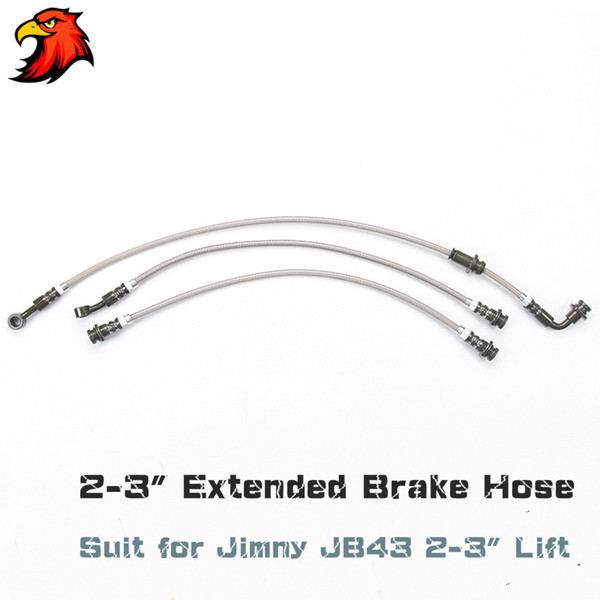 Front And Rear Offroad Extended PVC Steel Wire Brake Hose For Jimny, Brake Line Kit, Offroad Accessories