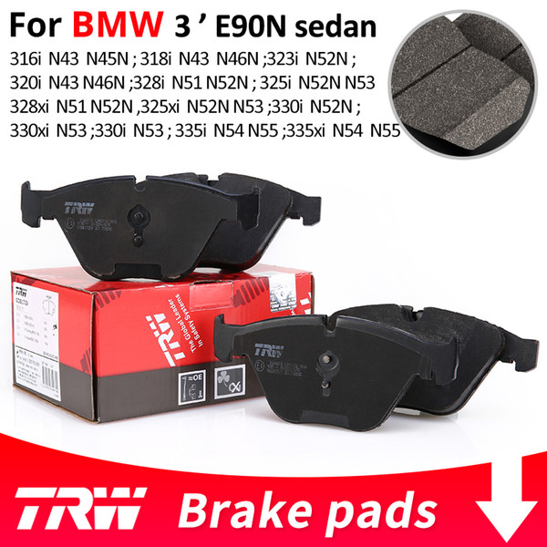 4pieces/set TRW front/Rear Car Brake Pads ForBMW3seriesE90N sedan316i 318i 320i 323i 325i 325xi 328i 328xi 330i 330xi 335i 335xi