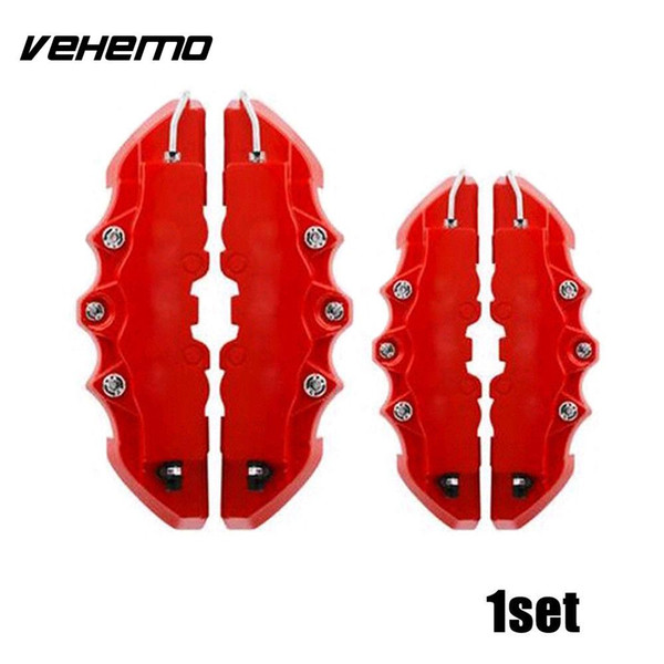 VEHEMO 3D 4PCS Car Wheel Brake BrakeCaliper Decorations Dust Resist Car Wheel Durable Brake Caliper Accessories