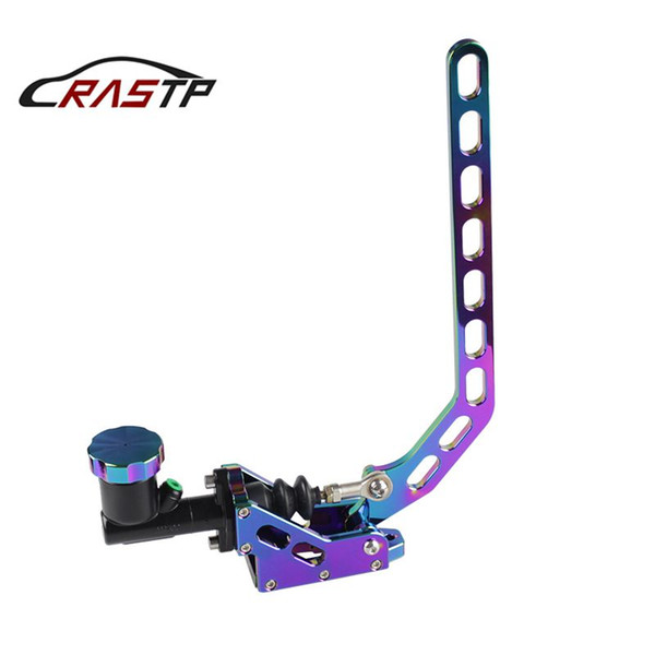 RASTP-Aluminum Hydraulic Drift Hand Brake Racing Parking Handbrake Lever Gear With Locking Oil Tank Neo Chrome RS-HB917