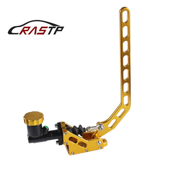 RASTP-Aluminum Hydraulic Drift Hand Brake Racing Parking Handbrake Lever Gear With Locking Oil Tank Gold RS-HB917