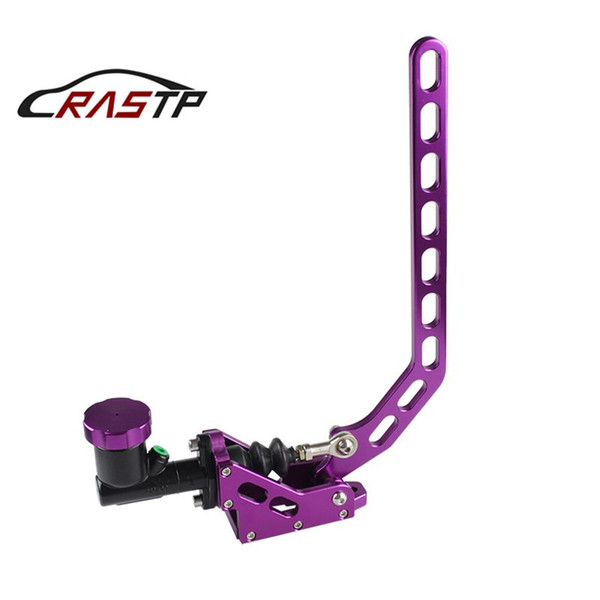 RASTP-Aluminum Hydraulic Drift Hand Brake Racing Parking Handbrake Lever Gear With Locking Oil Tank Purple RS-HB917