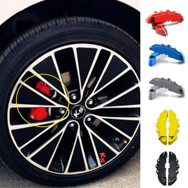 EU Stock 2pcs/Set ABS Car Brake Caliper Front Rear Brake Caliper Cover Case Wheel Hub Decoration Accessories 5 Colors