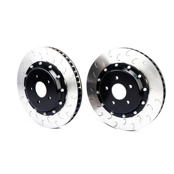 Jekit Brake rotor 380*34mm big Drilled disc with aluminum center bell for Audi A3 1.8 TFSI 2013 for Brembo GT6 yellow calipers brake system