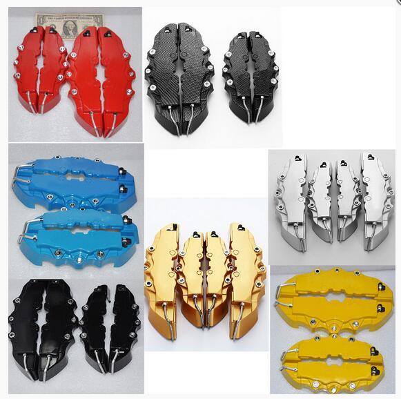 4xRED black blue yellow sliver 3D Rear Caliper covers Embossed Brem Fit pliers covers Car Universal Disc Brake Caliper Covers Front & Rear