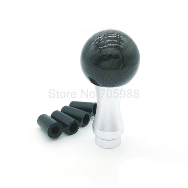 Black New Universal Car truck Gear Shift Knob Manual Shifter Carbon Fiber Long Type