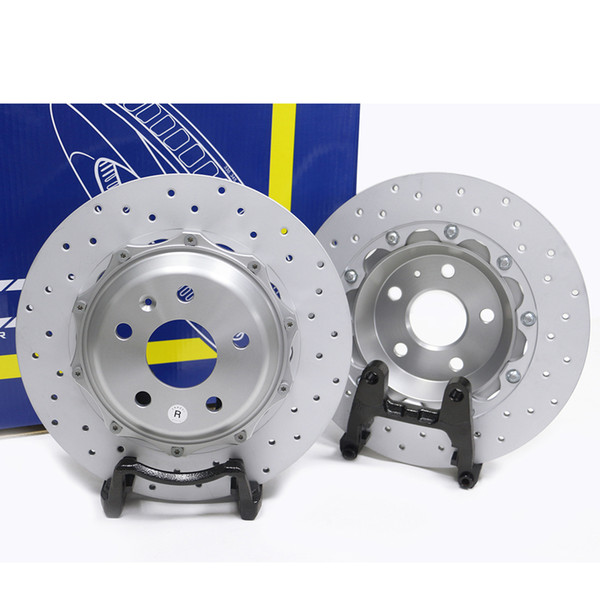 Bracket Type 325 x 11.5 mm Drilled Slotted Rear Big Brake Disc Rotor Kit for MK6 Car/Vehicle Updating PCD5X112