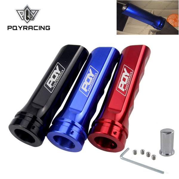 PQY RACING - Universal Auto Car Aluminum Hand Brake Sleeve Handbrake Handle Hand Protector Cover with PQY STICKER PQY-HBC11