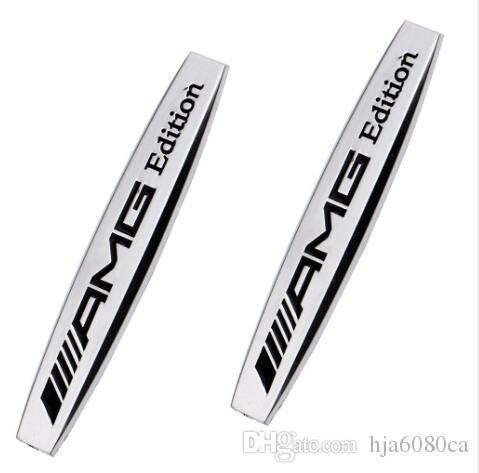 Hot Selling!! 2Piece/lot Car Fender Labeling Standard Auto Modified Stickers Metal Car Logo Mark For AMG