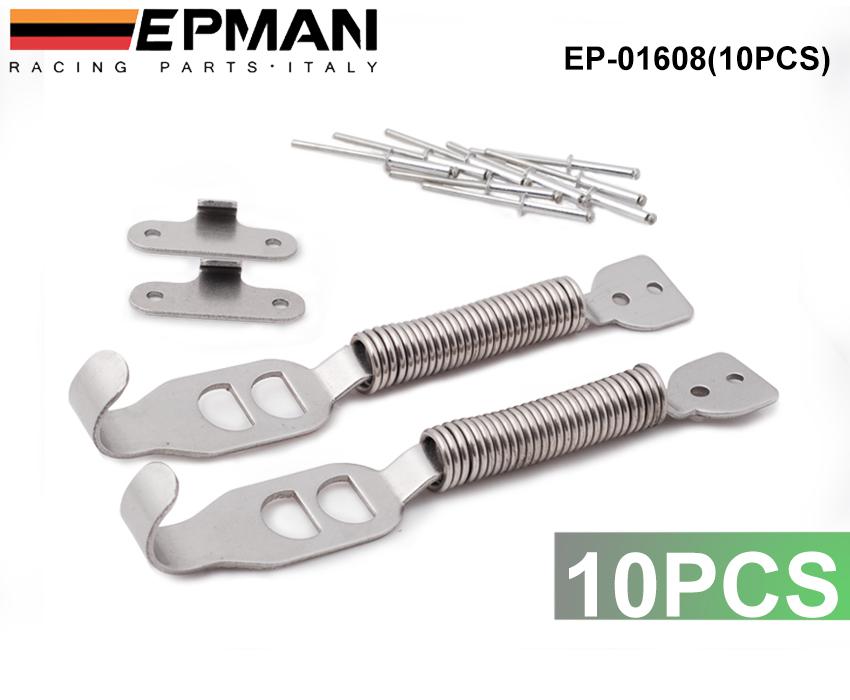 EPMAN - 10PCS/LOT Racing Steel Spring Car Trunk Hood kit hook Lock Hinge Alloy For VW GOLF GTI MK3 MK7 MK5 EP-01608(10PCS)