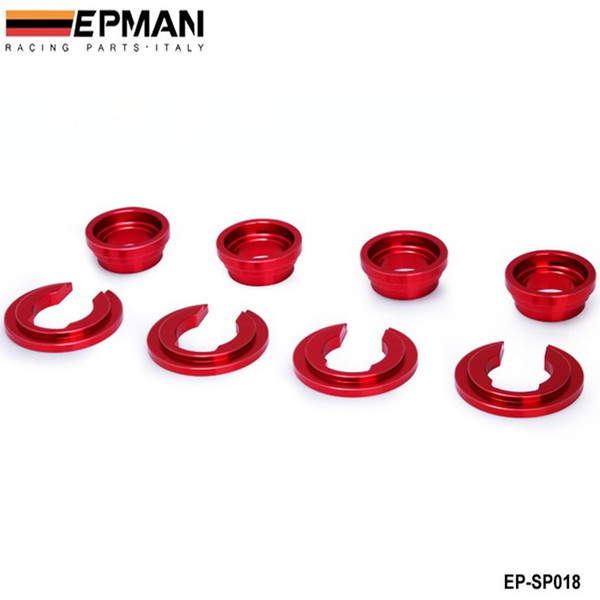 EPMAN 8 PIECE REAR SUBFRAME BUSHING COLLAR SET FOR NISSAN S13 S14 Z32 (Color : Red) EP-SP018