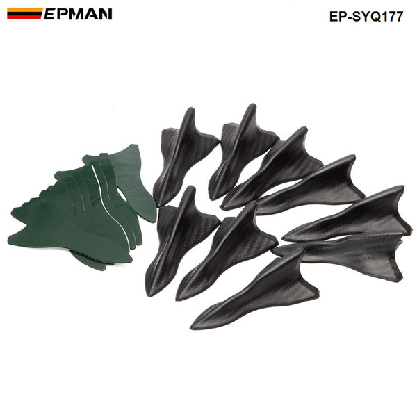 EPMAN -10pcs/lot Car Bumper Canard Fin Diffuser windshield Roof Spoiler Vortex Generator for BMW EP-SYQ177