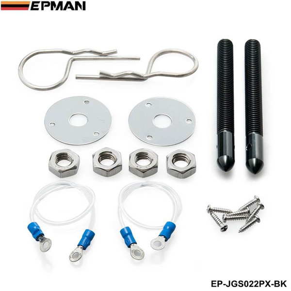 EPMAN -NEW Universal Racing Epman Sport Hair Pin Style Hood Pin Locking Kit With Lanyard EP-JGS022PX