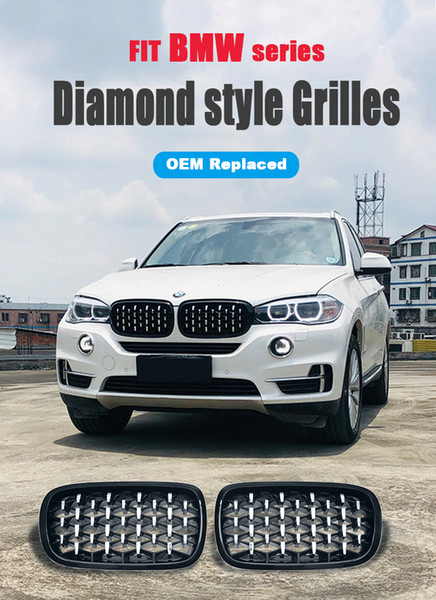 New diamond style grill For BMW X5 F15 X6 F16 2015-2016 Racing Grills Front Kidney Grille Three styles