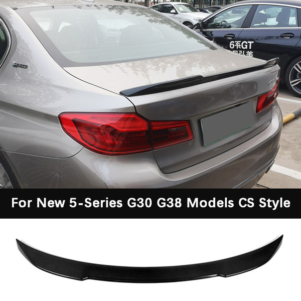 CS Style Carbon fiber Trunk Rear Bumper Spoiler For BMW 5 Series G30 G38 525i 530i 540