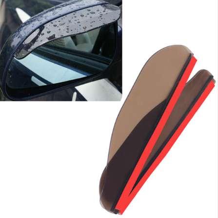 2PCS Flexible Car Rear View Mirror Anti Rain Snow Guard Shade Auto Weatherstrip DXY88