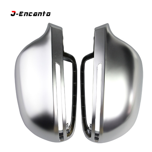 Car Mirror Cover For Audi B8 A3 A4 A5 A6 S4 RS4 S6 RS6 Matte Chrome Rearview Mirror Cover Protection Cap Car Styling