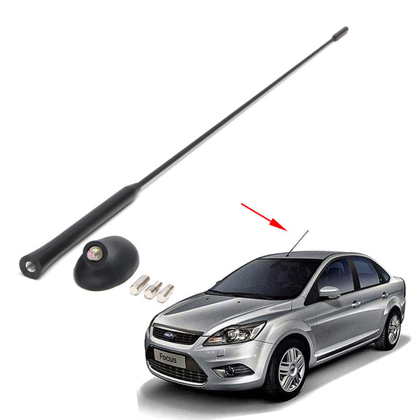 Mayitr Black Car Roof AM/FM Antenna Aerial Mast with Base Kit For Ford Focus 2000-2007 XS8Z18919AA