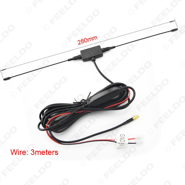 LEEWA Car MCX Active aerial antenna with built-in amplifier for digital TV SKU:914
