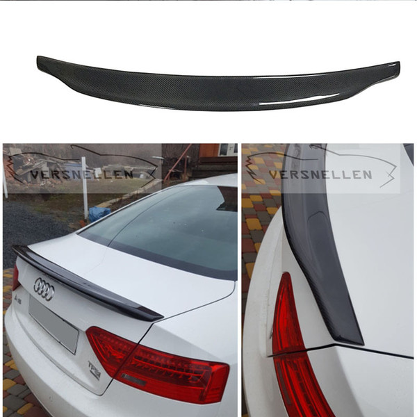 Caractere Style Wing For Audi A5 Spoiler 2013 2014 2015 2016 2017 A5 Carbon Fiber Rear Spoiler Rear Trunk Spoiler 2 doors Coupe