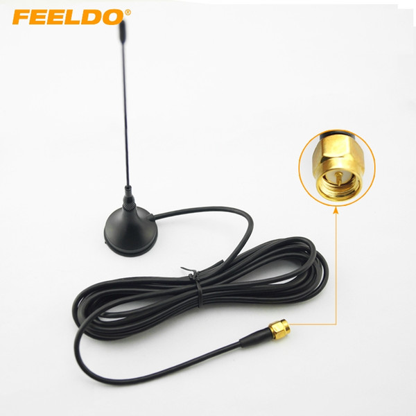 FEELDO Car SMA Connector Active Antenna Aerial With Built-in Amplifier For Digital TV #925