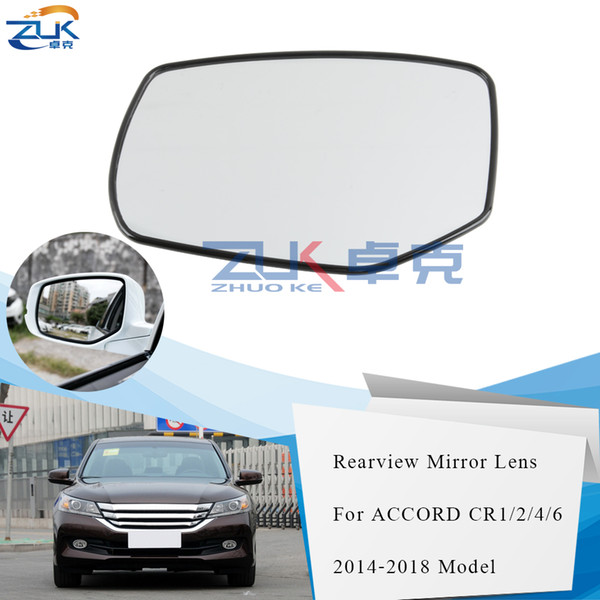 ZUK Left Right Auto Heated Outer Rearview Side Mirror Glass Lens For HONDA ACCORD 2014 2015 2016 2017 2018 CR1 CR2 CR4 CR6