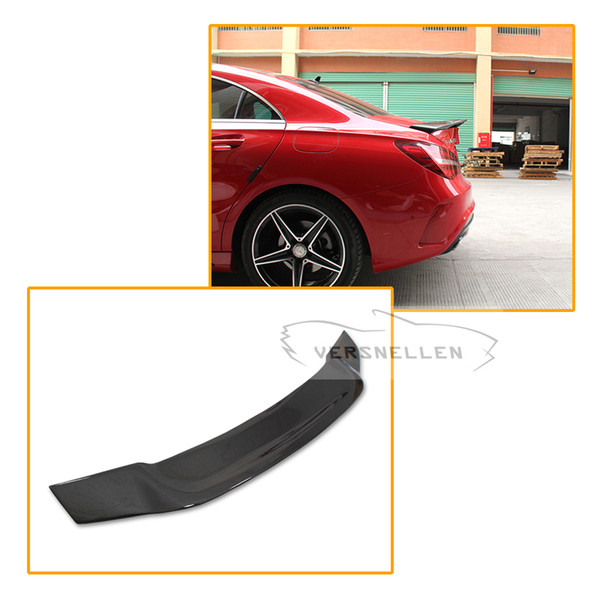 Renntech Look Wing For Mercedes CLA CLA45 W117 C117 Matt Carbon Fiber Rear Trunk Lid Spoiler CLA180 CLA200 CLA250 CLA260 2013 ON