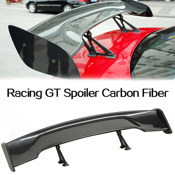 Car Universal Modification Parts GT Carbon Fiber Pattern Big Tail Racing Wind Wing Spoiler Fit All Cars