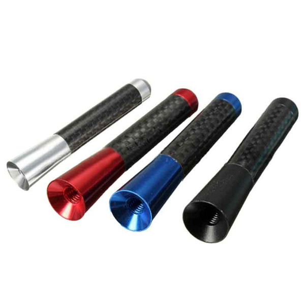 8cm New Real Carbon Fiber Short Car Radio Antenna Universal