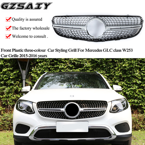 Factory production and wholesale Front Plastic three-colour Car Styling Grill For Mercedes GLC class W253 Car Grille 2015-2016 years