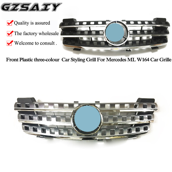 Factory production and wholesale car grille Front Plastic three-colour Car Styling Grill For Mercedes ML W164amg Car Grille  2006-2008 years