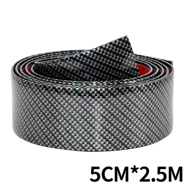 Hot 2.5m Car Stickers Carbon Fiber Rubber Styling Door Sill Protector Goods For Car Accessories
