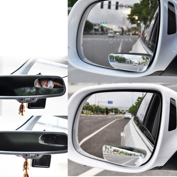 2Pc Car Mirror Auto 360 Wide Angle Round Convex Mirror Car Vehicle Side Blindspot Blind Spot Mirror Small Round RearView