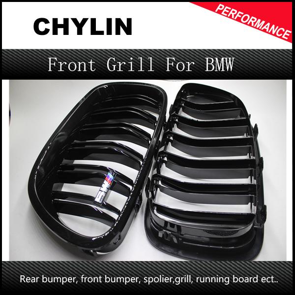 For BMW F10 5 Series 520i 523i 525i 530i 535i 2010-2014 Glossy Black Dual Slat M5 Style Front Kidney Grille Grill Wholesale D10