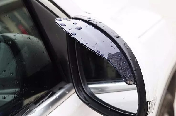 75g Universal Flexible PVC Car Accessories Rearview Mirror Rain Shade Rainproof Blades Car Back Mirror Eyebrow Rain Cover 2Pcs/Pair