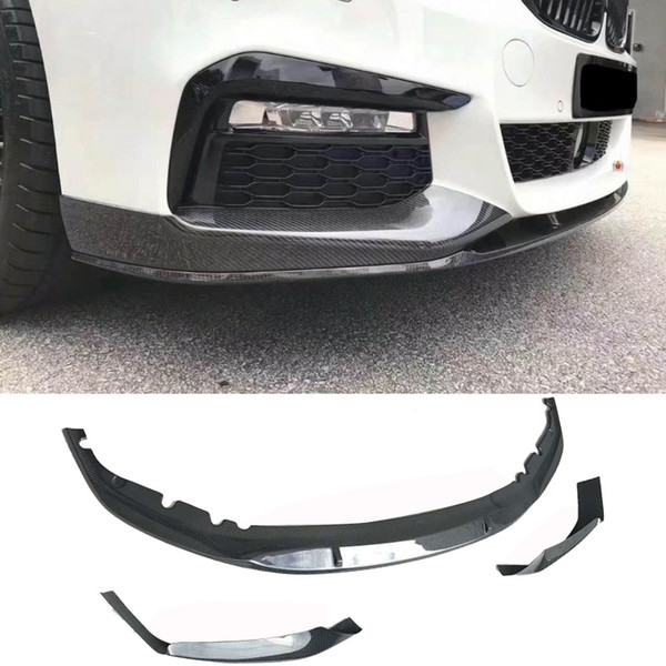 P-er Style Carbon fiebr Front Lip Spoiler Splitter Fit For BMW G30 5-Series