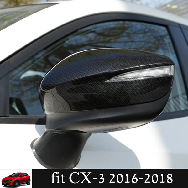 CX3 CX-3 Rearview Mirror Protector ABS Side Door Mirrors Rearview Cover For MAZDA CX-3 CX3 2016-2018