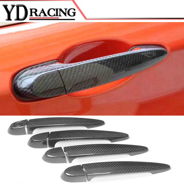 Carbon fiber Car Side Door Handle Covers Trim For BMW 3 Series E90 E92 E93 F30 F35 2005-2015