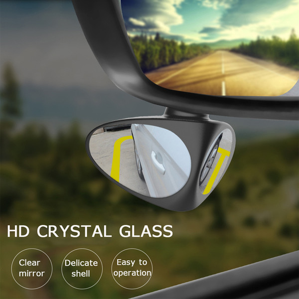 LOONFUNG LF75 2 in 1 Car Blind Spot Mirror Wide Angle Mirror 360 Rotation Adjustable Convex Rear View Mirror