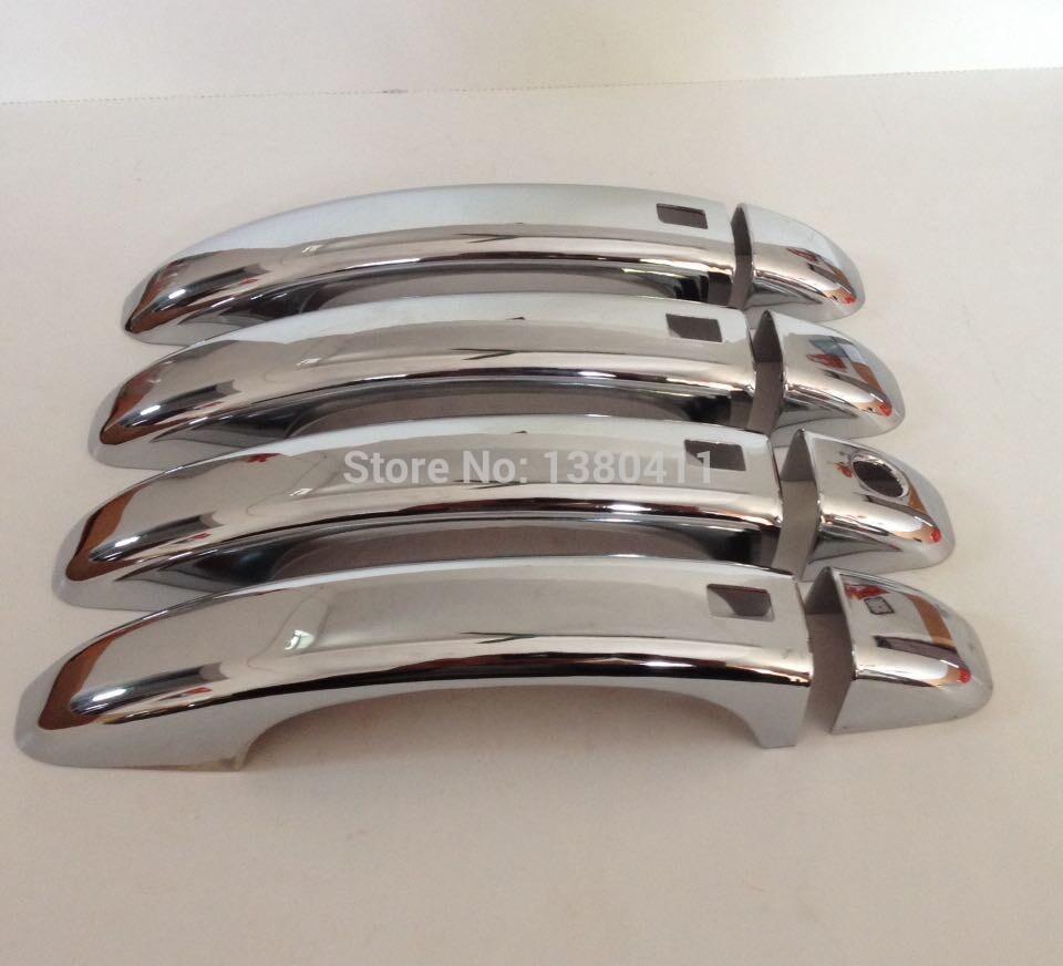 NEW 8pcs Triple Chrome Side Door Handle Cover Trim New For 2009-2014 Q5 A4 B8