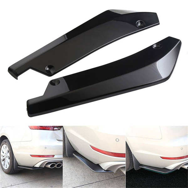 2pcs Car Rear Bumper Lip Splitter Diffuser Chin Spoiler Canard Deflector