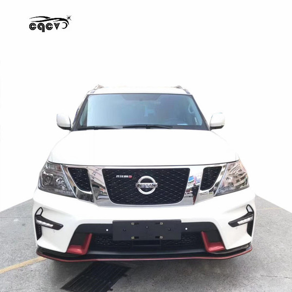 High quality pp material nismo style body kit for NISSAN patrol Y62 front bumper rear bumper side skirts wider fender and rear spoiler