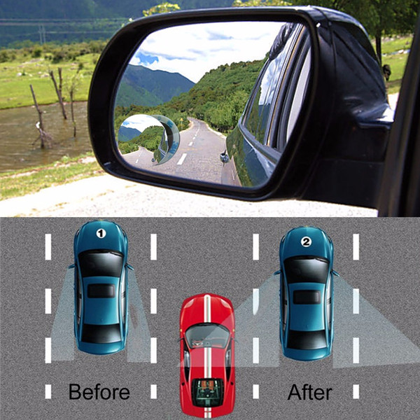 1PC HD Car Rear View Mirror 360 Degree Rotating Wide Angle Blind Spot Mirror Round Convex Parking Mirror Auto Accessory