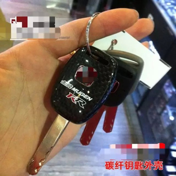 Free Shipping REAL CARBON FIBER KEY CASE KEY COVER FOR EK9 FN2 DC2 DC5 Type R S2000 for Japanese Vehicle