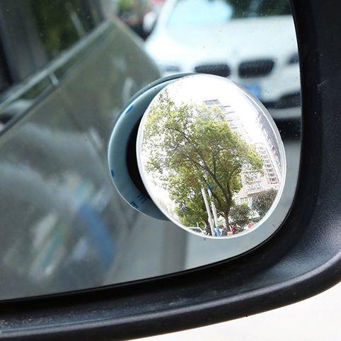 High definition frameless adjustable 360 degree small mirror convex glass wide angle auxiliary blind spot mirror